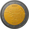 2 euro Finlandia 90. rocznica niepodległości 2007