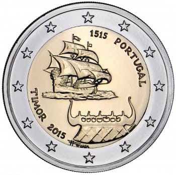 2 € Portugalia 500 lat pierwszego kontaktu z Timorem 2015