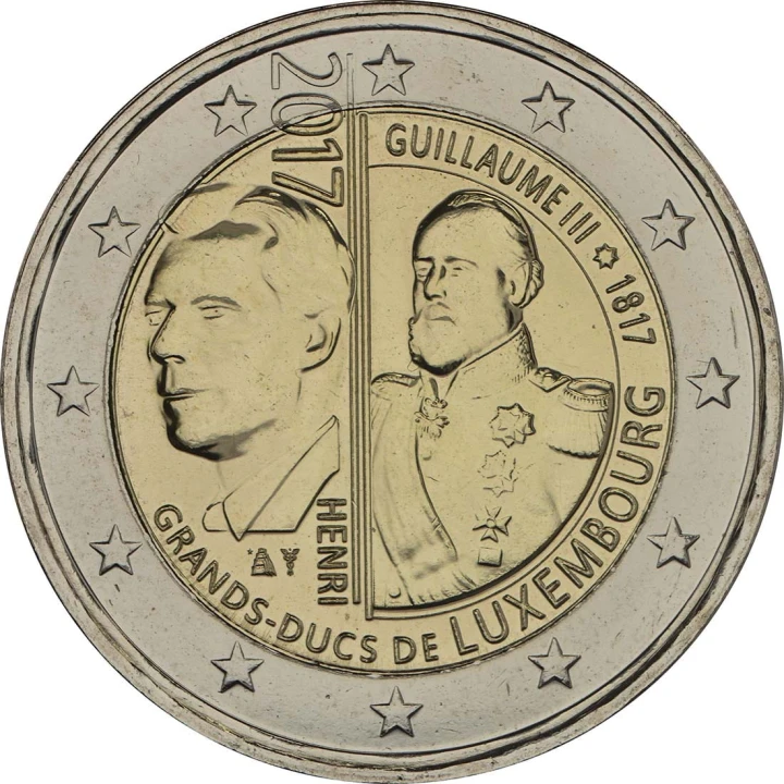 2 euro Luksemburg Guillaume III 2017