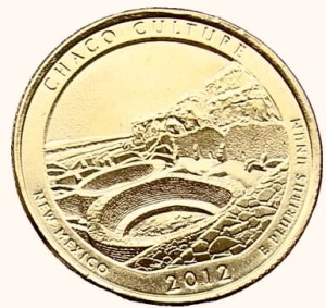 USA 25 c Park narodowy Chaco culture 2012 nr 12 24K Au