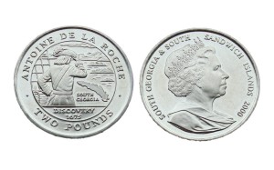 Południowa Georgia i Wyspy Sandwicha 2 funty Antoine de La Roche 2000