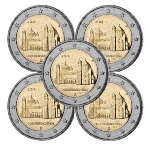 2 euro x5 Niemcy Niedersachsen 2014