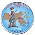 USA 25 c Massachusetts 2000 KOLOR