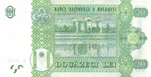 Mołdawia 20 leu Zamek 2015 P-23a