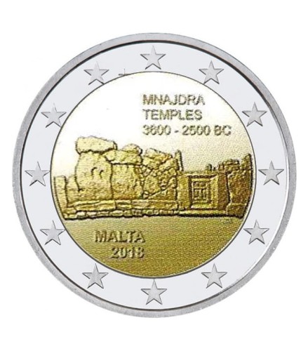 2 euro Malta Świątynie Mnajdra 2018