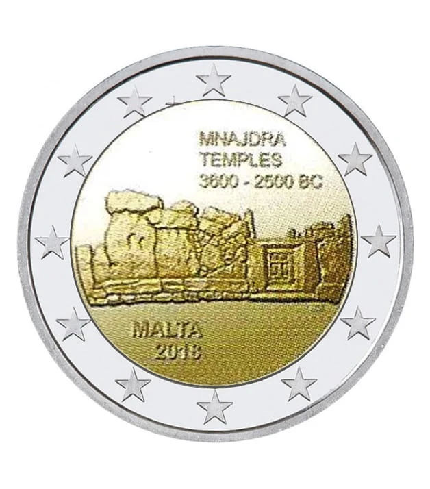 2 euro Malta Świątynie Mnajdra 2018