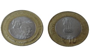 Indie 10 rupii Ghandi 2015