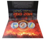 UKRAINA 5 UAH x3 folder Chwała bohaterom niebiańskiej sotni 2015