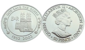 Wyspa Ascension 50 p  Opactwo westminsterskie 2002