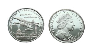 Wyspa Man 1 crown Concorde - lot transatlantycki 2006