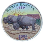 USA 25 c North Dakota  P lub D 2006 KOLOR
