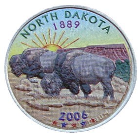 USA 25 c North Dakota  P lub D 2006 KOLOR