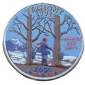 USA 25 c Vermont 2001 KOLOR