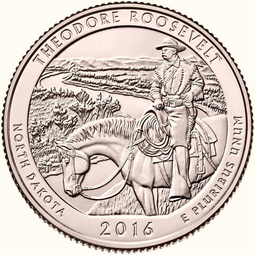 USA 25 c Park narodowy Theodore Roosevelt 2016 nr 34 24K Au