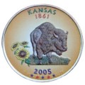 USA 25 c Kansas 2005 KOLOR