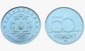 Węgry 50 forintów 70 lat waluty 2016.jpg