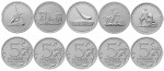 Rosja 5 rubli x 5 Obrona Krymu i Sewastopola 2015