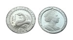 Wyspa Man 1 crown Kalendarz chiński - Rok węża 2001