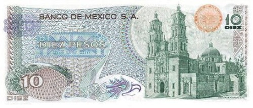 Meksyk 10 Peso Katedra 1975 P-63h