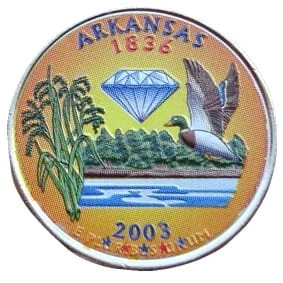USA 25 c Arkansas 2003 KOLOR