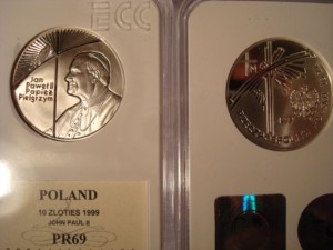 10 zł Papież Pielgrzym 1999 PR 69