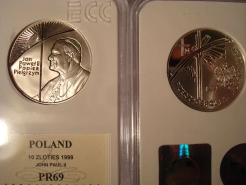 10 zł Papież Pielgrzym 1999 PR 69
