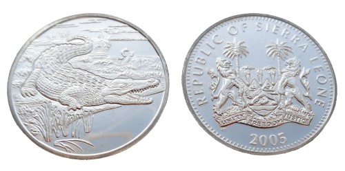 Sierra Leone 1$ Krokodyl 2005