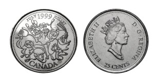 Kanada 25 c Millennium July 1999