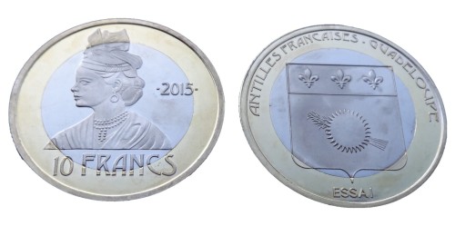 Antyle francuskie 10 franków Gwadelupa 2015