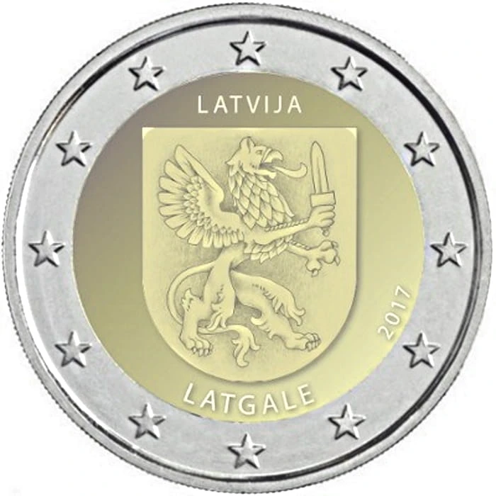2 euro Łotwa Kurlandia - Kurzeme 2017