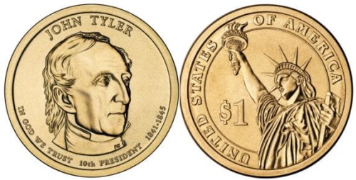 USA 1 $ John Tyler 2009 nr 10