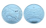 UKRAINA 5 UAH Rok Wołu + 2 rubiny Ag 2009