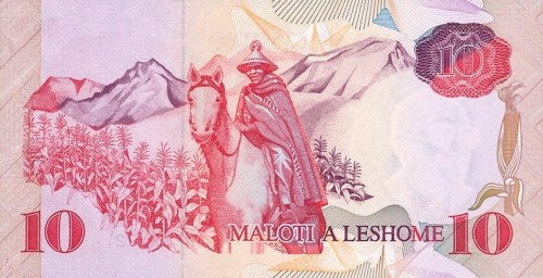 Lesotho 10 maloti Jeździec 1990 P-11a