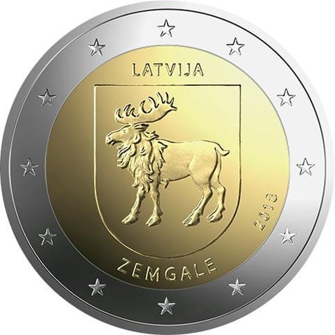 2 euro Łotwa Zemgale - Semigalia Łoś 2018