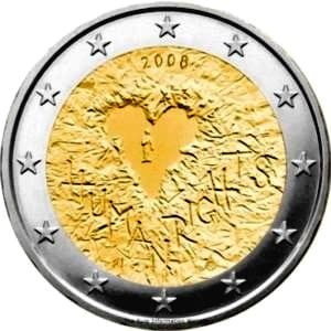 2 € FINLANDIA 60 lat Deklaracji Praw Człowieka 2008