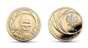 100 zł Kanonizacja Jana Pawła II 2014