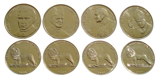 Zestaw menniczy KONGO x 4 Jan Paweł II 2004