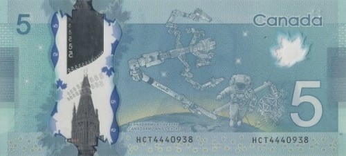 Kanada 5 $ Kosmonauci 2013 P-106c