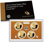 USA Proof set 4 x 1$ Prezydenci "S" 2012