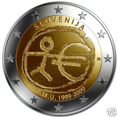 2 euro SŁOWENIA 10 lat strefy euro 2009