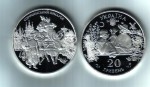 UKRAINA 20 UAH Jarmark Soroczyński Ag 2005