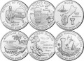 USA 6 x 25 c komplet Terytoria zależne 2009