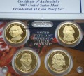 USA Proof set 4 x 1$ Prezydenci "S" 2007