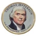 USA 1 $ Thomas Jefferson 2007 nr 3 KOLOR x2