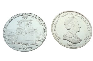 Tristan Da Cunha 1 crown HMS Coventry 2008