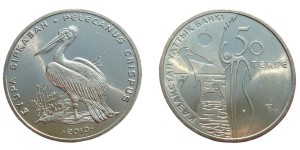 KAZACHSTAN 50 tenge Pelikan 2010