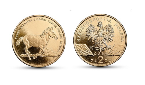 2 zł Zwierzęta świata – Konik polski (łac. Equus caballus gmelini) 2014