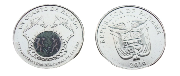 Panama 0,25 balboa Budowa kanału 2016