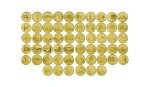 USA 56 x 25 c ćwiartek stanowych+Terytoria 99-09 24k Au