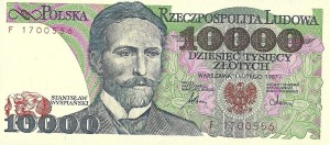 PRL 10 000 zł Stanisław Wyspiański 1987 P-151a F